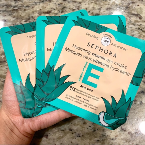 Sephora Other - New 3x Sephora Collection Hydrating Vitamin Eye Masks - Aloe Vera